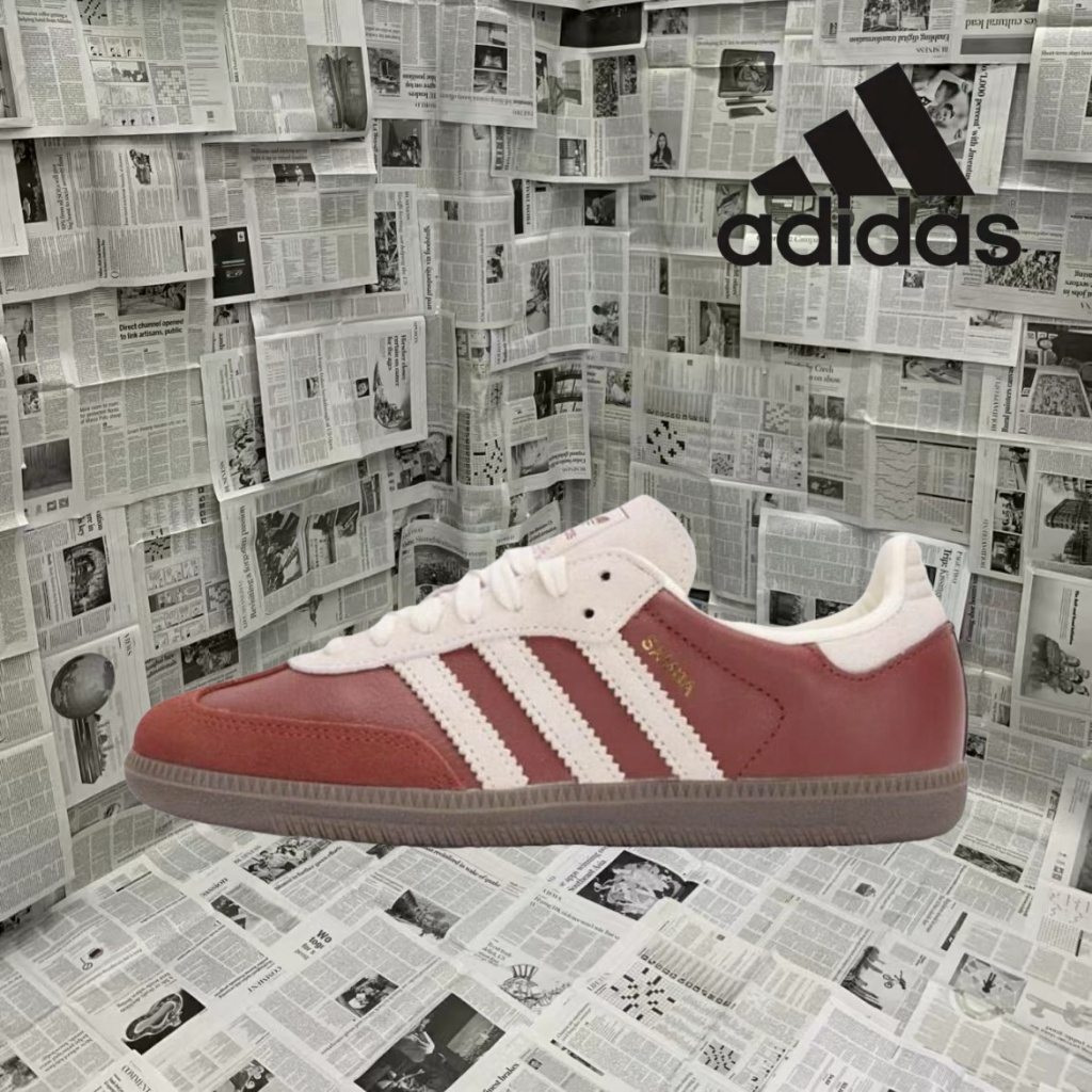 （ของแท้ 100 %）adidas originals samba OG gazelle JI3216 White / Red