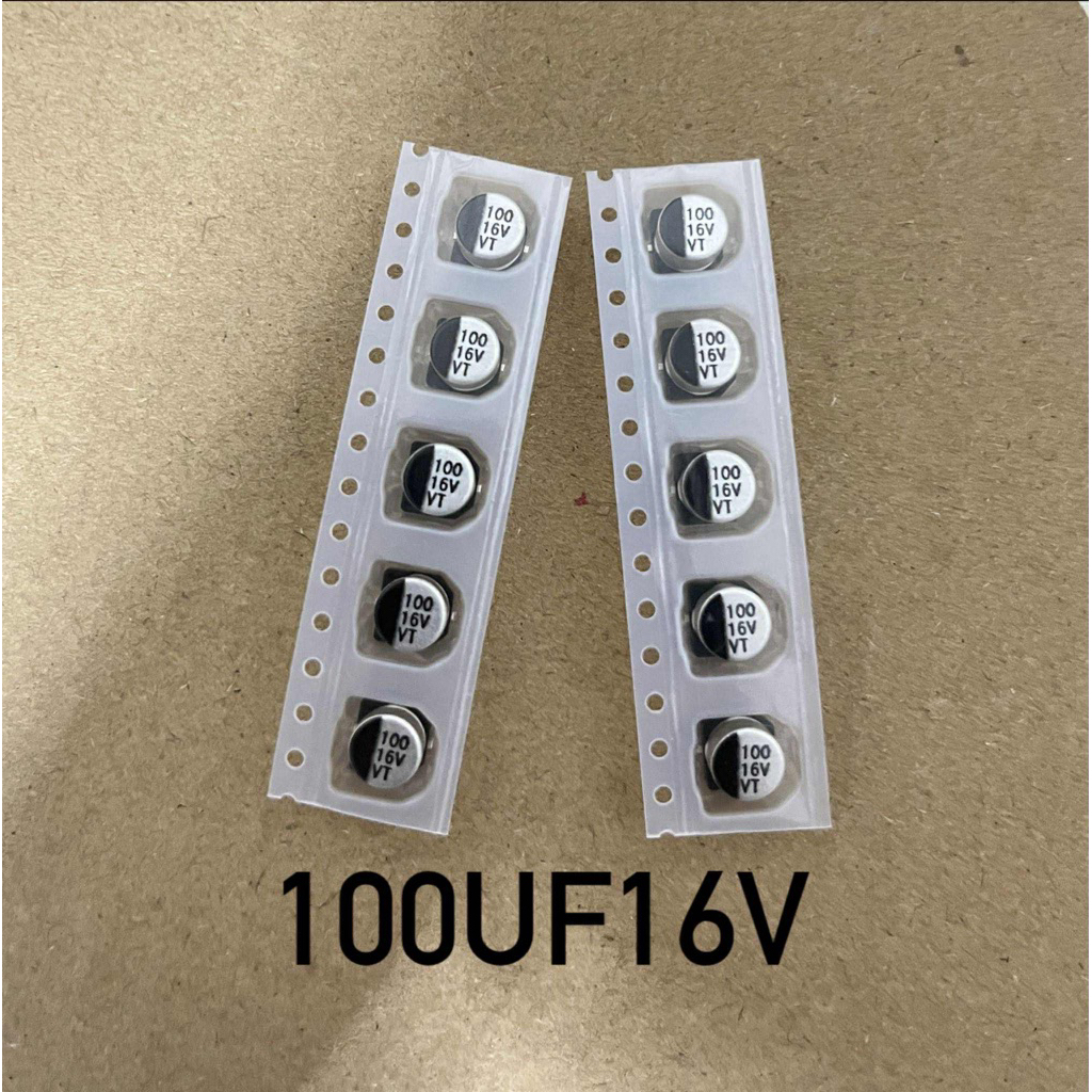 (จำนวน10ตัว) 100uF 16V CAPACITOR คาปาซิเตอร์