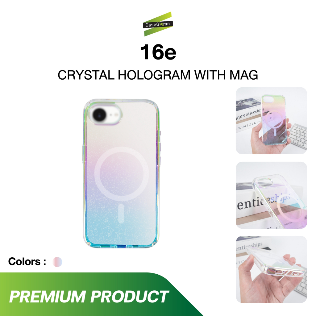 Gizmo รุ่น 16e เคสใส เคสโฮโลแกรม เคสกลิตเตอร์ เคสกันกระแทก Defense Bonny Crystal Hologram With Mag C