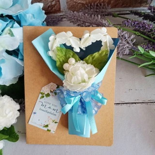 การ์ดอวยพรวันแม่ 11x14.5cm พับเปิดเขียนด้านในได้ giftformom happymother's dayของขวัญวันแม่ มะลิวันแม่ การ์ดรักแม่