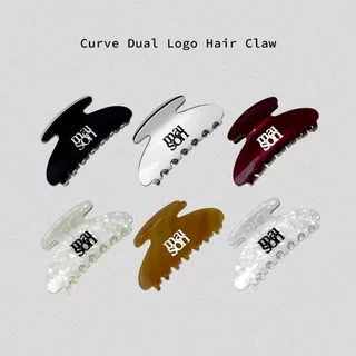 maison KEEPS | Curve Dual Logo Hair Claw | กิ๊บหนีบผม