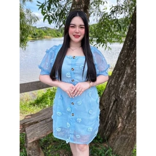 รวมชุดสีฟ้าใส่ออกงานวันแม่สาวอวบ🩵