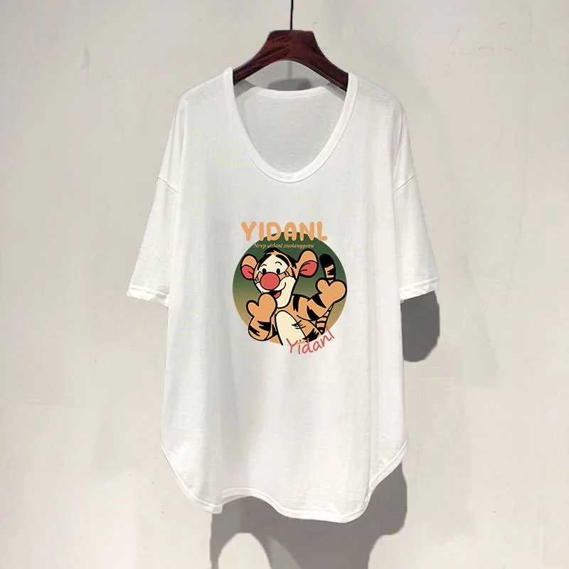 เสื้อยืดสาวอวบอ้วนไซส์ใหญ่ oversize เสื้อผ้าแฟชั่นฤดูร้อนมาใหม่ เสื้อโอเวอร์ไซส์ผู้หญิงสวยๆ ทรงหลวมสไตล์เกาหลีน่ารัก thumbnail 9