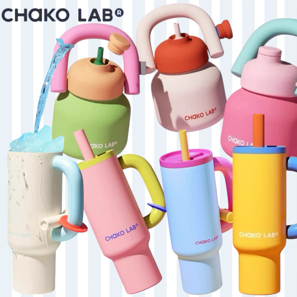 Chakolab แก้วสแตนเลสหุ้ม Chakolab Cup 1050mlและ1000ml ของมันต้องมีดีไซน์น่ารักมาก 316 สแตนเลสขวดน้ําเก็บความเย็น น้ำร้อน
