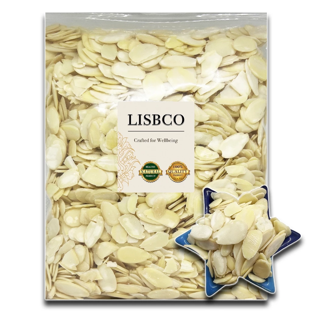 อัลมอนด์สไลด์ ดิบ เต็มแผ่น 250 กรัม Slices Almond Raw 250 g. AA+ สินค้านำเข้าจากอเมริกา สด ใหม่ สวย