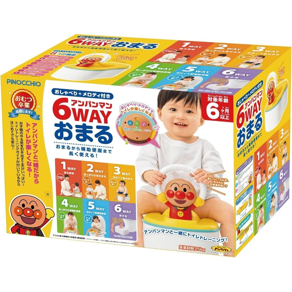 Japan กระโถนเด็ก อันปังแมน มีเสียง สำหรับเด็กอายุ 6เดือน+ ถึง น้ำหนัก 25kg Anpanman Potty / Toilet Seat Assistant – โปรปัง