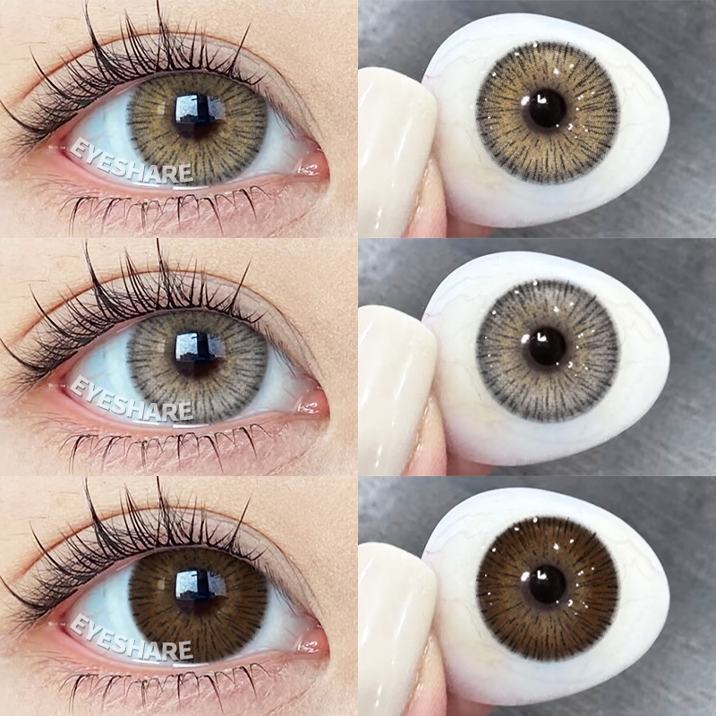 คอนแทคเลนส์สี LENSFINE มาพร้อมกล่อง ขายร้อน 14.5 มม.ใหม่ลายรูปแบบสีช็อกโกแลตจัดส่งได้อย่างรวดเร็ว