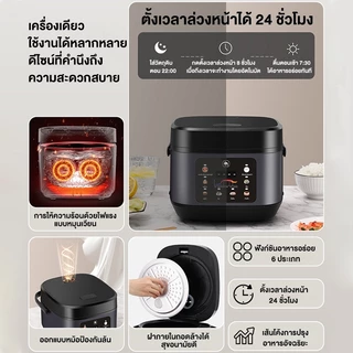 CAMEL หม้อหุงข้าว หม้อหุงข้าวอัจฉริยะ 3 ลิตร ภายในเคลือบกันติด หม้อหุงข้าวอเนกประสงค์