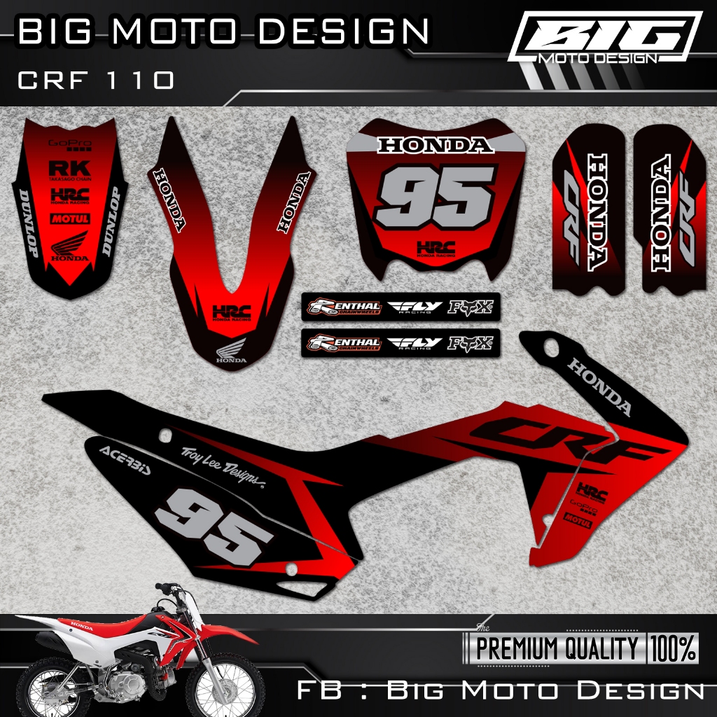 สติ๊กเกอร์รถวิบาก CRF 110 เต็มคัน