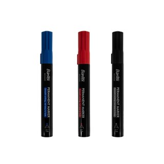 Bantex ปากกาเมจิก ปากกาเคมี มาร์คเกอร์ถาวร หัว1.8mm 3สี เขีย…