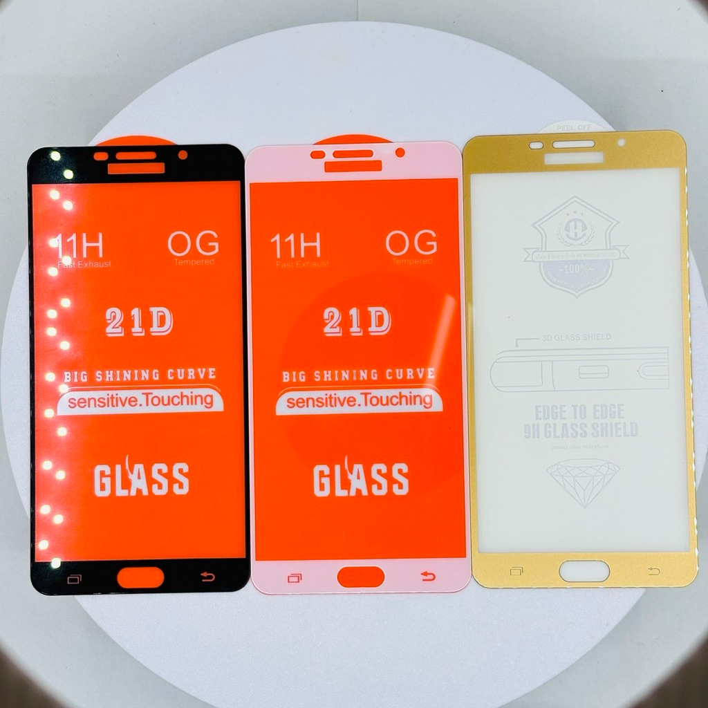 ฟีล์มกระจกเต็มจอFull สำหรับSamsungJ7Pro J7Plus J7Prime C9Pro A910 A9Pro Note5 A510