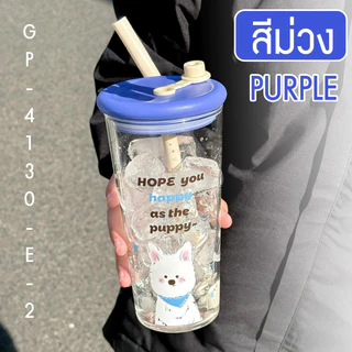 แก้วน้ำ 800ML แก้วน้ำพกพา แก้วน้ำมีฝาปิด พร้อมหลอด