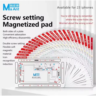 ตําแหน่งสกรู MaAnt พร้อมแผ่นแม่เหล็กสําหรับ X-15pro Max แผนภูมิตัวยึดสกรูเครื่องมือซ่อมและถอดชิ้นส่วนโทรศัพท์มือถือ