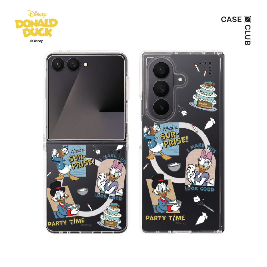 CaseClub เคสซัมซุง เคส Samsung Galaxy Z Flip 7 / Fold 7 ลาย Donald Duck Cake