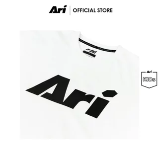 ARI KIDS ESSENTIAL SIGNATURE TEE - WHITE/BLACK (AAP2813-02) เสื้อยืด เด็ก อาริ ESSENTIAL SIGNATURE สีขาว