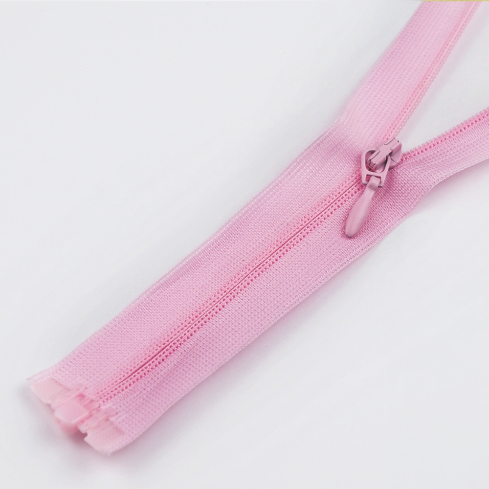 ซิปซ่อน เปิดท้าย (โทนชมพู) ขนาด 10นิ้ว - 18นิ้ว ซิปซ่อนถอดได้ - รูปที่ 3