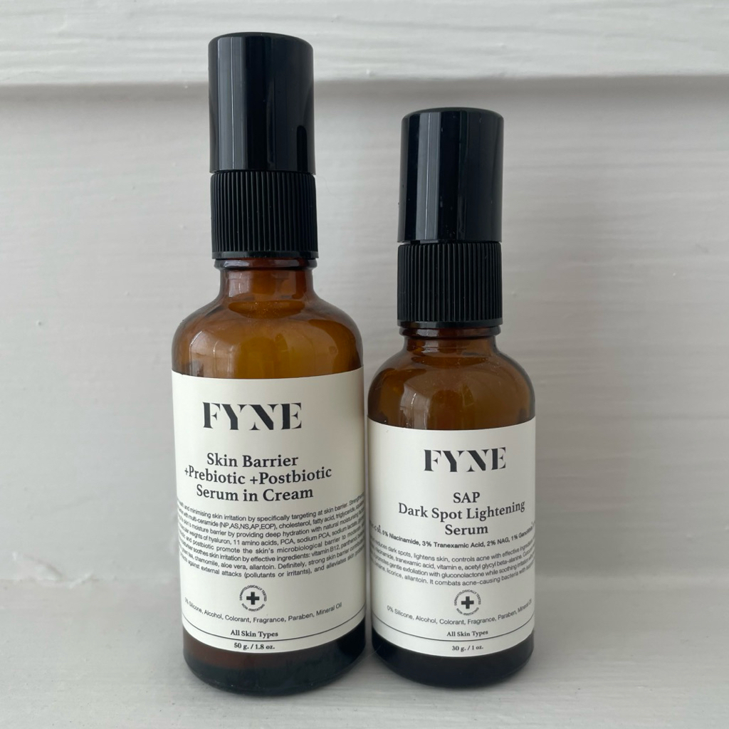 Fyne Skin barrier Serum in Cream + Fyne Sap Dark spot Serum