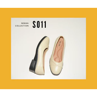 รองเท้าเเฟชั่นผู้หญิงเเบบคัชชูทำงาน Slip on ส้นเตี้ย No. S011 NE&NA Collection Shoes
