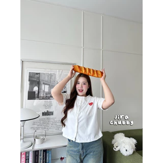 (ส่วนลดvideo/มีส่งด่วน!⚡️) Sweet Girl♥️(JR) เสื้อคอกลม ผ้ายูนิโคล่ปักหัวใจแดงสาวอวบไซส์ใหญ่ ยืดเยอะนิ่มมาก (อก-60)