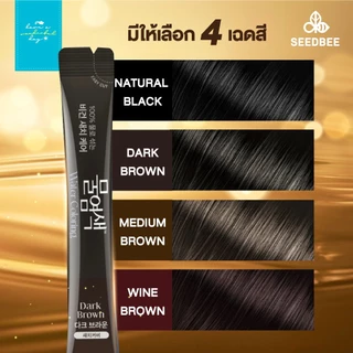 🇰🇷 SEEDBEE แบบรีฟิล 4 ซอง พร้อมใช้ ไม่มีอุปกรณ์ Water Coloring น้ำย้อมผมออร์แกนิค ปิดผมขาว นำเข้าจากเกาหลี