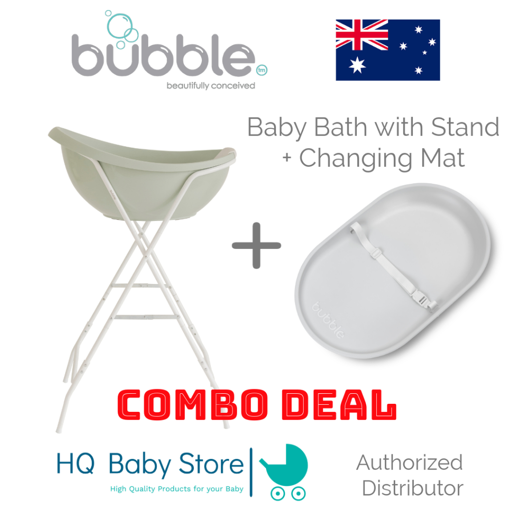 Bubble Baby Bath + Stand + Changing Mat อ่างอาบน้ำเด็ก สำหรับเด็กแรกเกิด ถึง 12