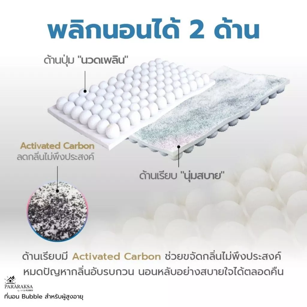 ที่นอนปุ่มยางพารา 3 ฟุต ParaRaksa สำหรับผู้ป่วยและผู้สูงอายุ thumbnail 7