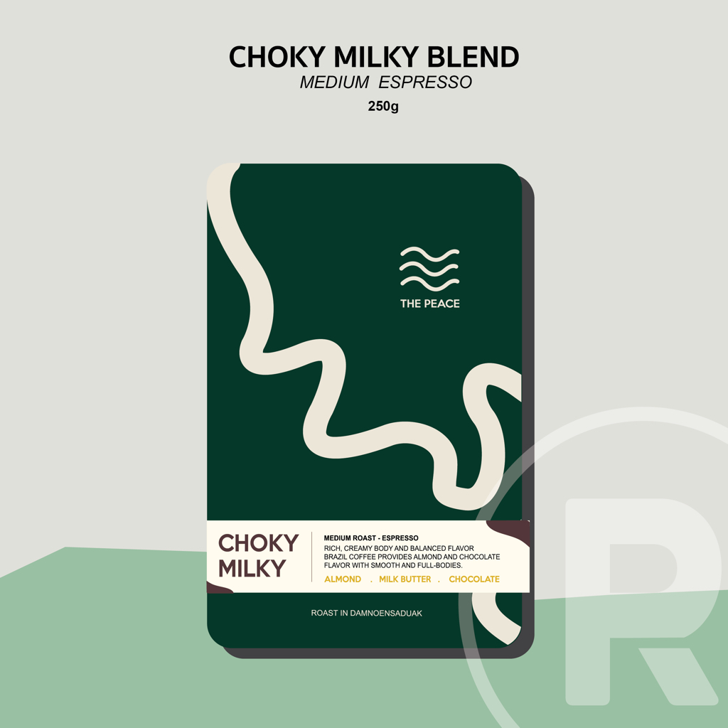 เมล็ดกาแฟ คั่วกลาง City Roast - Choky Milky (Brazil Natural) 250G