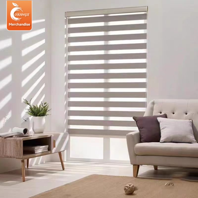 【ส่งจากไทย】กันแสงม่านม้วน ม่านม้วนเกาหลีดูโอสกรีน (Zebra Blinds) กันแดด ปรับแสง โซ่ดึง มู่ลี่ สำหรับห้องนั่งเล่น
