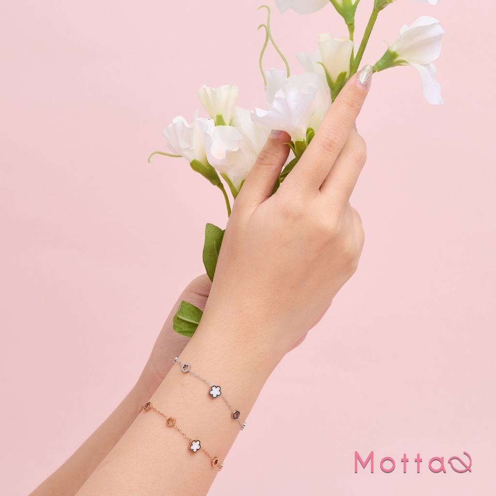 Motta Everyday Luck สร้อยข้อมือ โคลเวอร์แห่งความโชคดี งานน่ารัก ใส่ได้ทุกวัน ความหมายดี