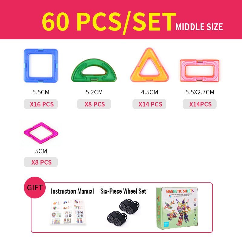 NIKO แผ่นแม่เหล็กต่อแบบใหญ่ พิเศษสำหรับมือน้อยๆ ปลอดภัยไม่แตกง่าย เสริมพัฒนาการรอบด้านสำหรับเด็ก - รูปที่ 7