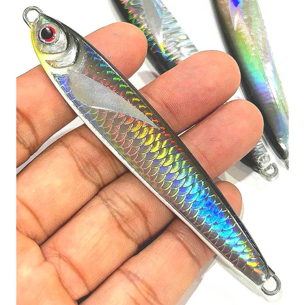 A-017 สีดำ มี 3 ลาย เหยื่อจิ๊กกิ้ง ไลท์จิ๊กกิ้ง สปีดจิ๊ก Jigging เหยื่อตกปลาทะเล - รูปที่ 2