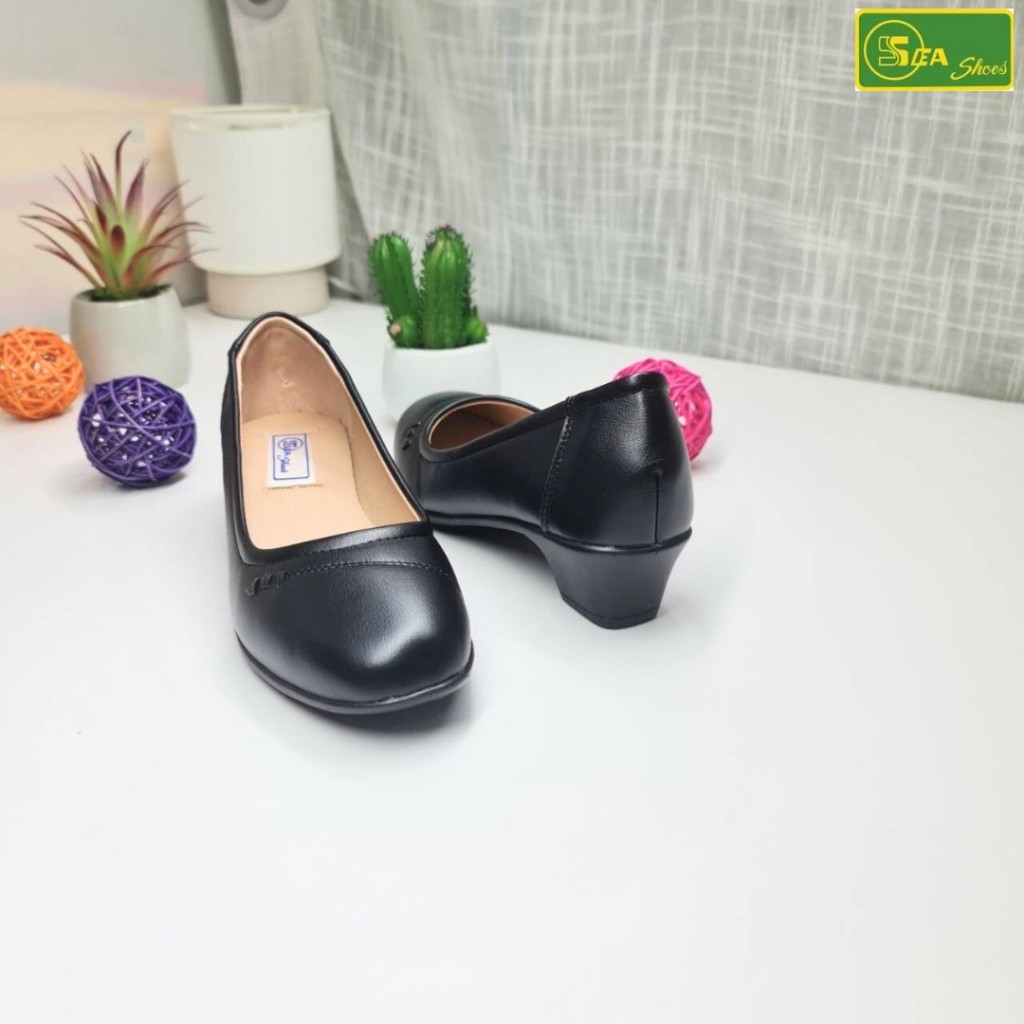 SEA Shoes(ซีชูส์) 9655-6005 รองเท้าคัทชูส้นสูง หัวตัด ใส่ทำงาน รับปริญญา