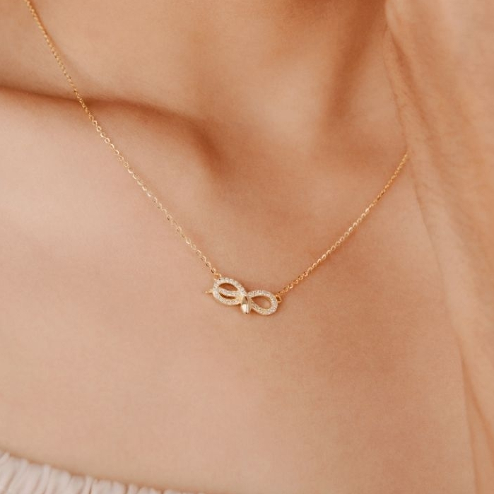 Vachana - สร้อยงูอินฟินิตี้ CZ [Snake Infinity Cubic Zirconia Necklace]