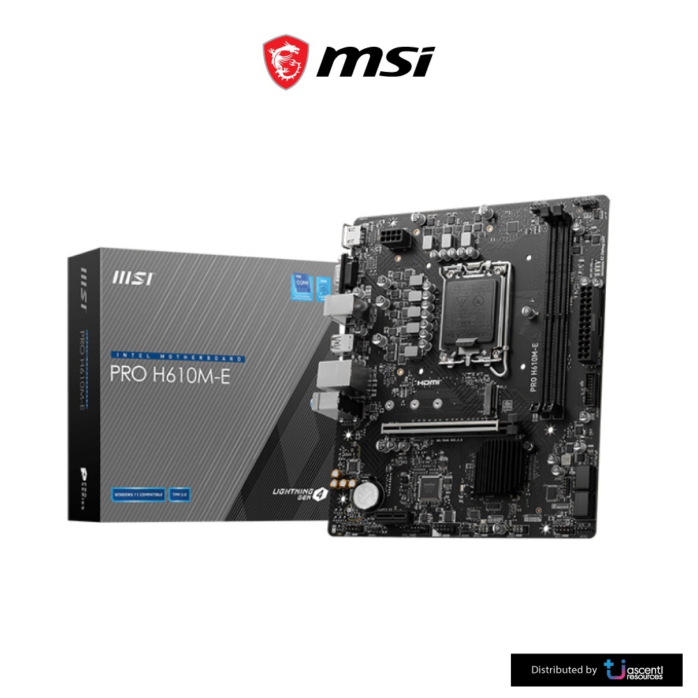 MSI PRO (H610M-E) DDR5 LGA1700 MAINBOARD(เมนบอร์ด)
