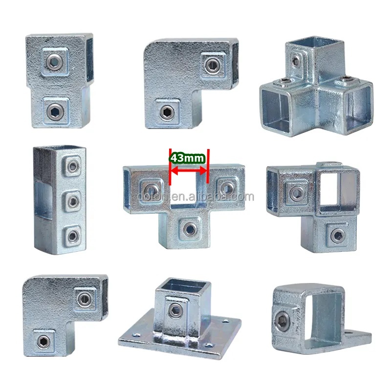 AMZ ข้อต่อ เหล็กกล่อง ขนาด 1.5x1.5 นิ้ว(43x43mm) ข้อต่อเหล็ก กัลวาไนซ์ โครงสร้าง โรงเรือน