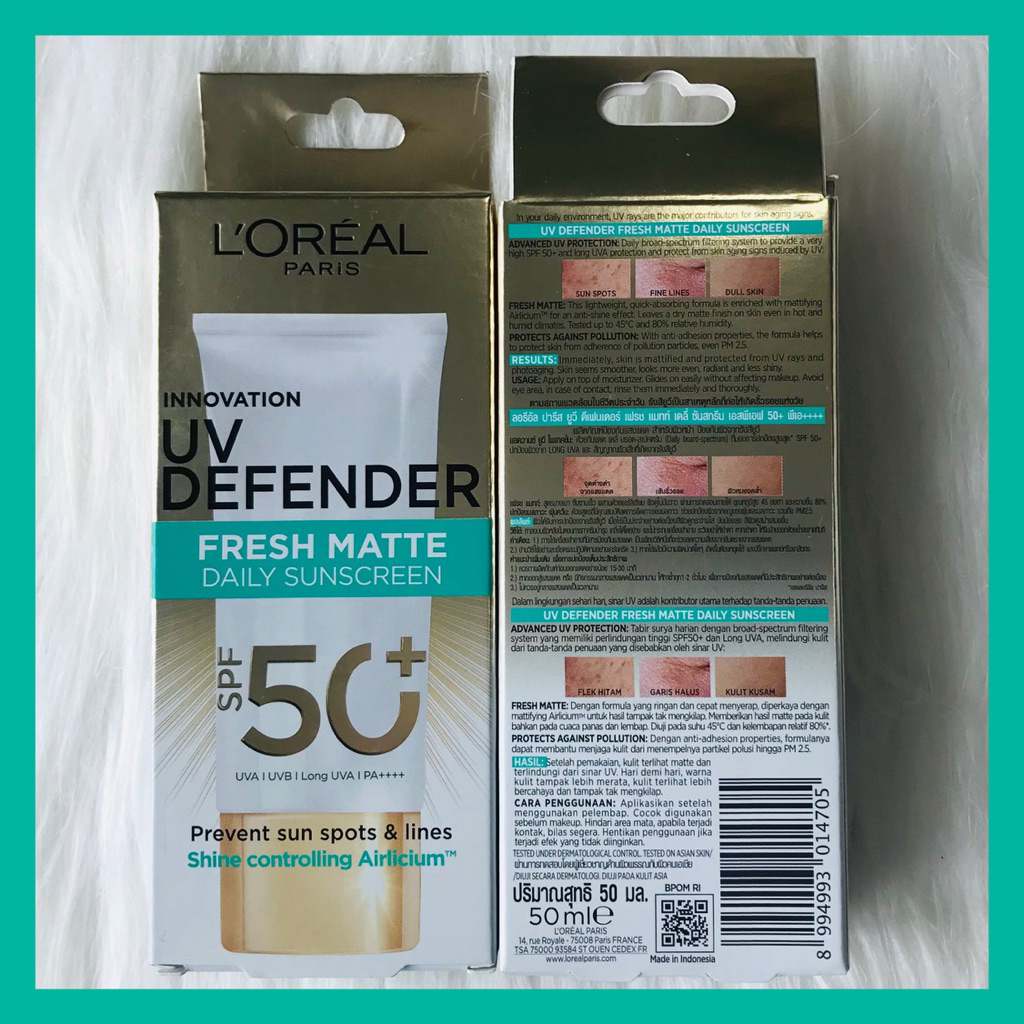 🔥ส่งด่วนได้  ล็อตใหม่สุดๆ‼️แท้ 100%🔥Loreal UV Defender Invisible Fresh Matte Glow up Aquafusion ครีมกันแดดลอรีอัล SPF 50 - รูปที่ 7