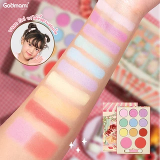 [ผลิตในไทย 🇹🇭] Godmami พาเลทตาและแก้มสำหรับเด็ก สีน่ารักสดใส รุ่น เดอะ เมมโมรี่ อาย แอนด์ ชีก พาเลทท์