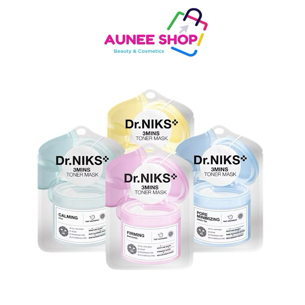 ส่งฟรี/มีไลฟ์ (1แผ่น) Dr.NIKS ทรีมินิทส์โทนเนอร์มาสก์ 3 นาที มาสก์หน้าโทนเนอร์ ดร.นิกส์ ฟื้นฟูผิวเร่งด่วน 20ml