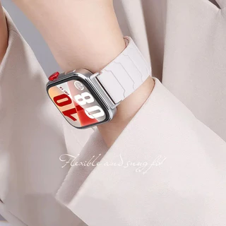 【กรณี + สายรัด】สายซิลิโคนแม่เหล็ก For HUAWEI Watch Fit4//Fit 4Pro สายรัดกีฬา + กรณีพีซี For Huawei Fit 4 4 Pro Strap
