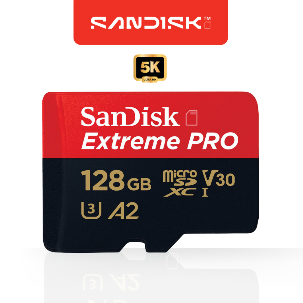 SanDisk Extreme Pro microSD 128GB Speed อ่าน 200MB/s เขียน 90MB/s (SDSQXCD-128G-GN6MA) เมมโมรี่การ์ด