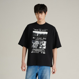 Mc jeans เสื้อยืดแขนสั้นผู้ชาย ทรงโอเวอร์ไซส์ คอกลม (Online …