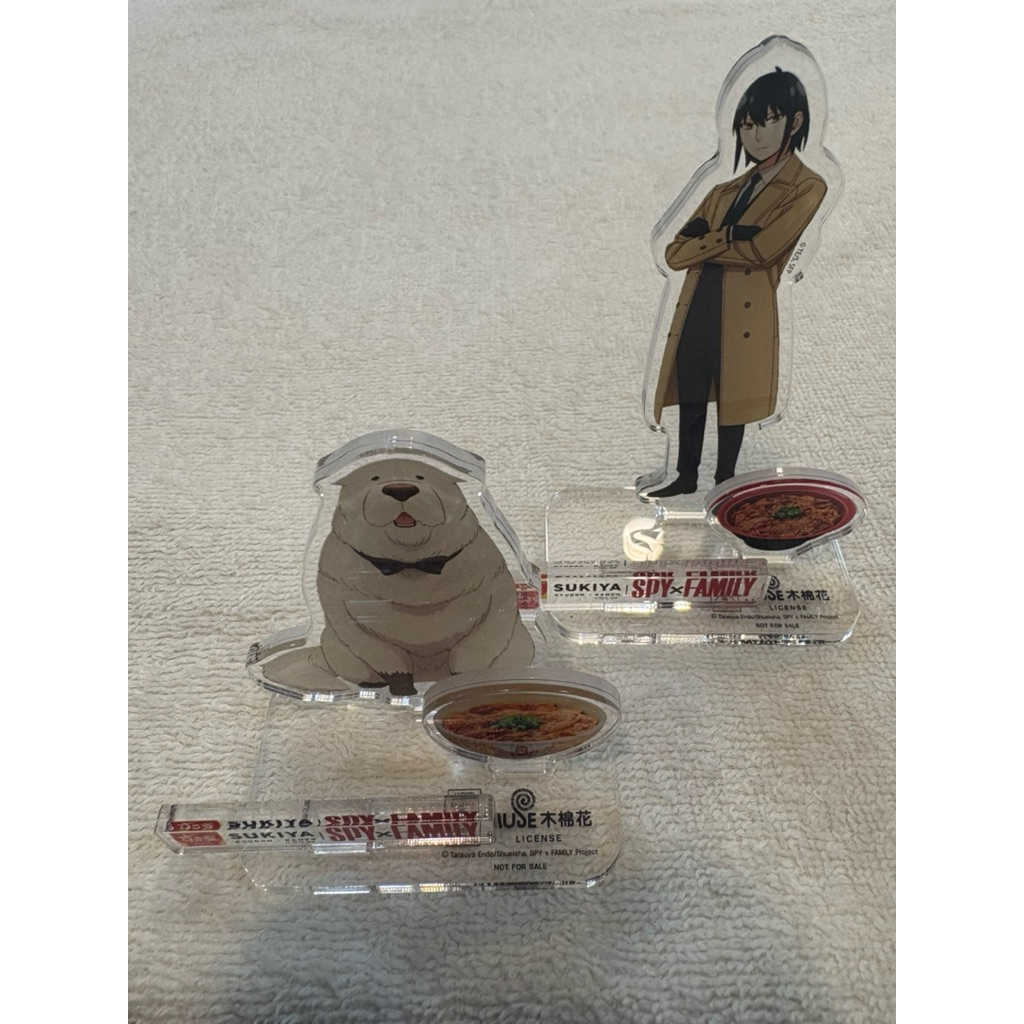 อะคริลิก สแตนดี้ Sukiya x Spy Family แท้ ได้เองจากร้าน Sukiya ขายรวม2ชุด