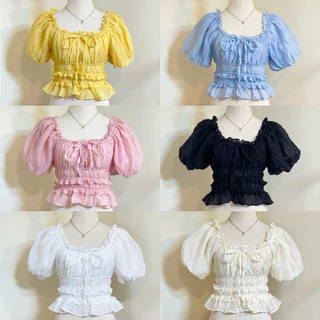 เสื้อแขนบอลลูน(อก32-44)ลายจุด Ballon