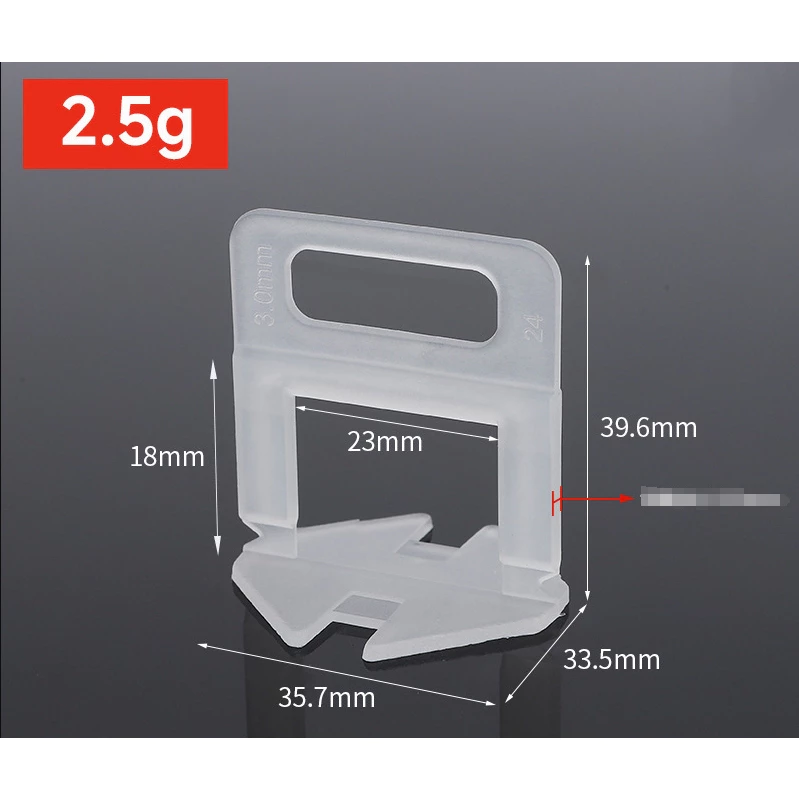 คลิปปรับระดับหินอ่อน แกรนิต ปูกระเบื้อง 100 ชิ้น/ถุง ความหนา 3mm-23mm thumbnail 5
