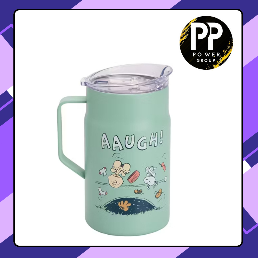 TORA รุ่น RK2616 SNOOPY25  สีเขียวอ่อน ความจุ 600 มล.แก้วน้ำสุญญากาศ Snoopy