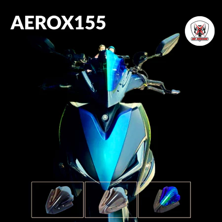 ชิวหน้า YAMAHA Aerox155 อะคริลิคหนา 3 มิลสีโปร่งแสงมองทะลุ ไม่หลอกตา