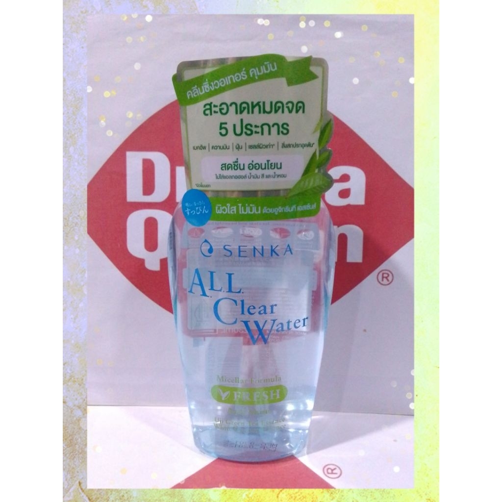 Senka All Clear Water Micellar Fresh Anti-Shine 230 ml ไมเซลล่าคลีนซิ่งวอเตอร์คุมมันสะอาดหมดจด 5 ประการ