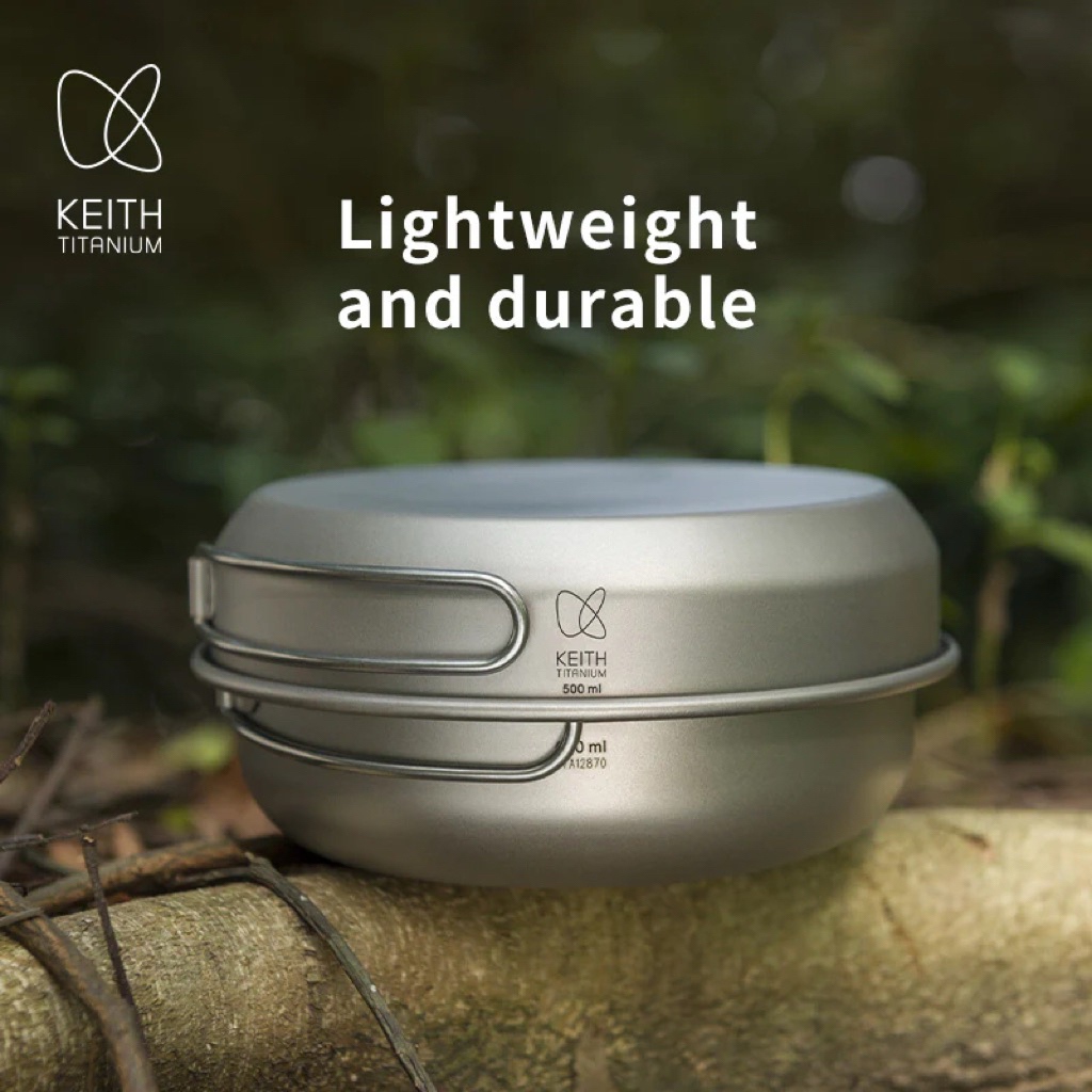 KEITH TITANIUM TI6053 3-PIECE TITANIUM POT AND PAN COOK รูปที่ 4