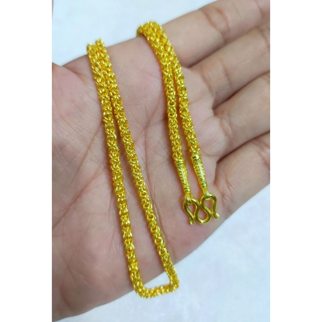 S83สร้อยคอมีนาหนัก1บาท2บาท ทองชุบเคลือบหนางานตันแน่นสวยเหมือนของจริง