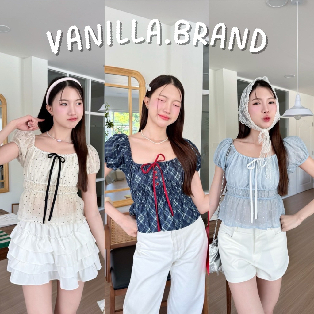 เสื้อแขนตุ๊กตา สม็อคช่วงเอว -ttm / VB0520
